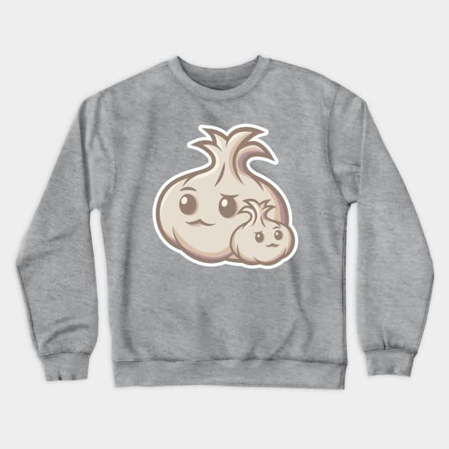 Mama Garlic and baby garlic Crewneck Sweatshirt by janlangpoako